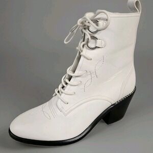 Diane Von Furstenberg DVF Womens Dakota Lace-up Leather Ankle Boots Size 6M NWOB